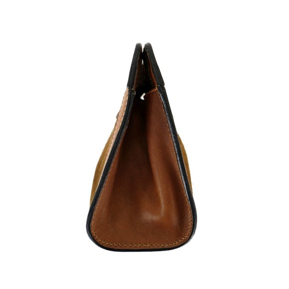 Vintage GUCCI Web Suede Leather Cosmetics Toiletry Travel Bag Italy - Picture 4 of 9